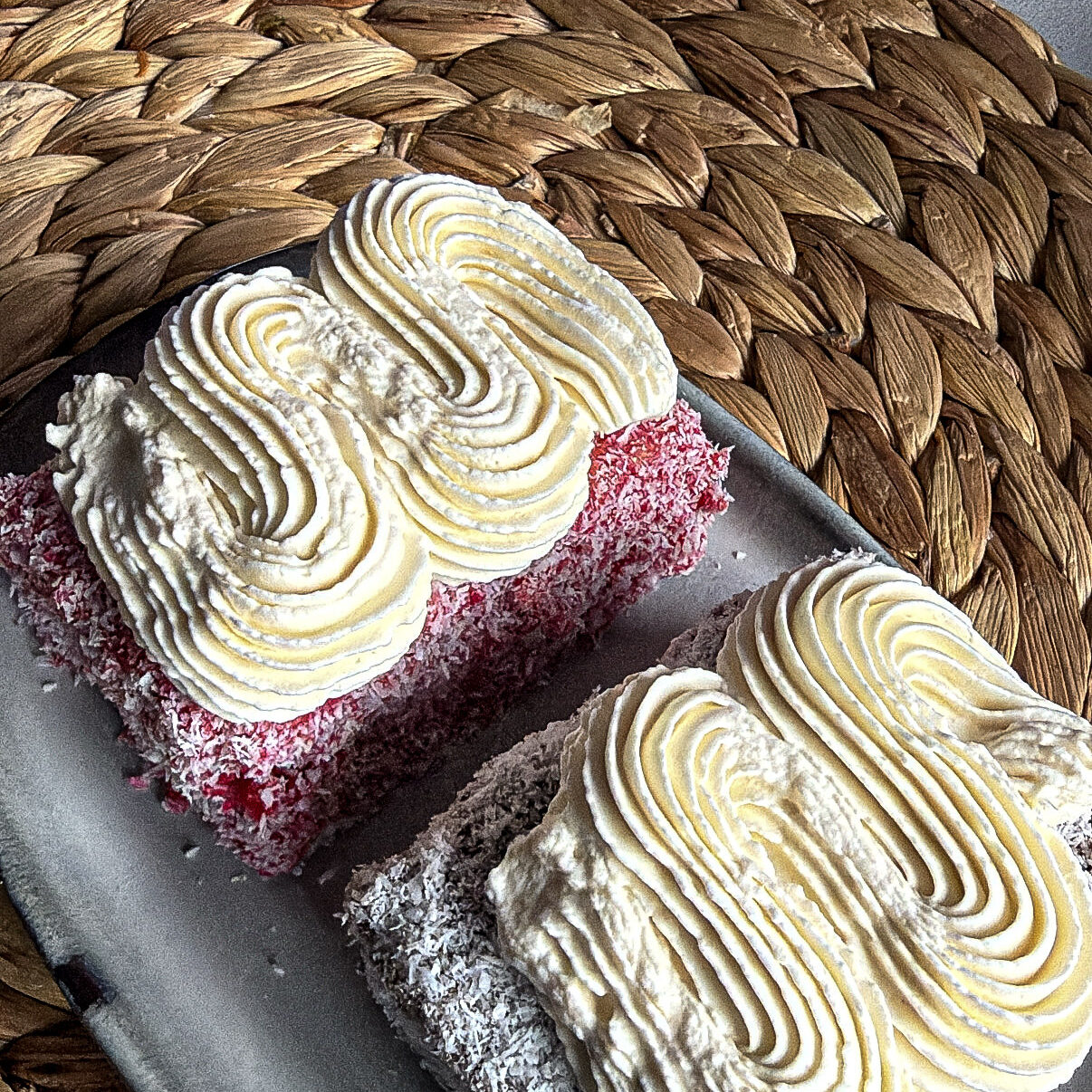 Lamington Cake Recipe with Raspberry and Chocolate Dip topping