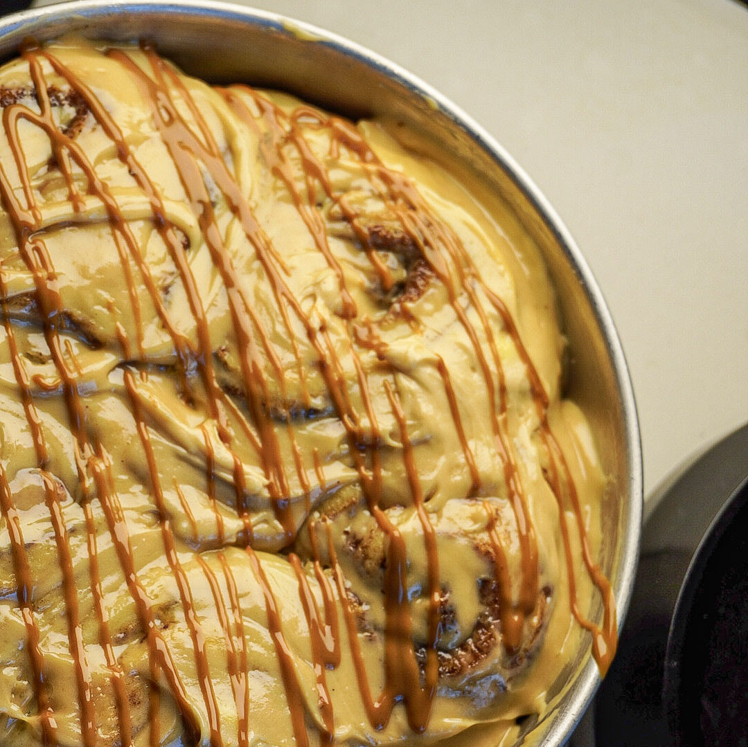 Soft Biscoff Cinnamon Rolls with Cream Cheese Frosting biscoff frosting