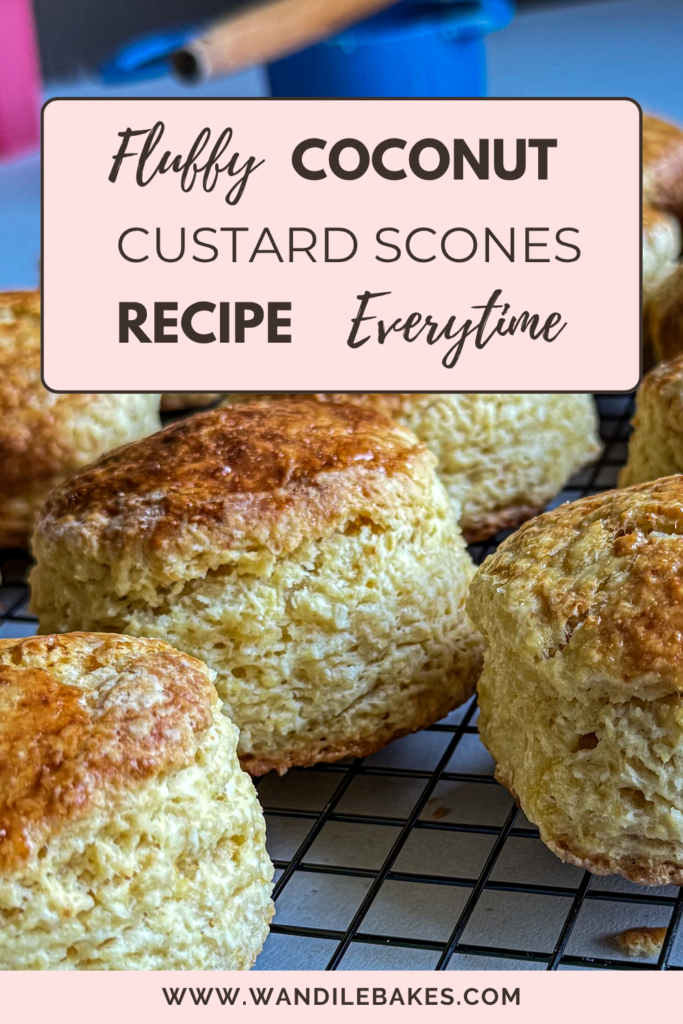 Easy Coconut Custard Scones Recipe (Made with Amasi) coconut scones