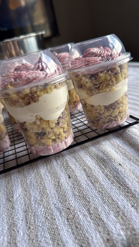 Blueberry Cake Dessert: From Cake Fail to Dessert Cups dessert cups