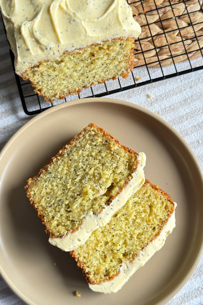 Orange Poppy Seed Loaf with Cream Cheese Frosting coconut scones