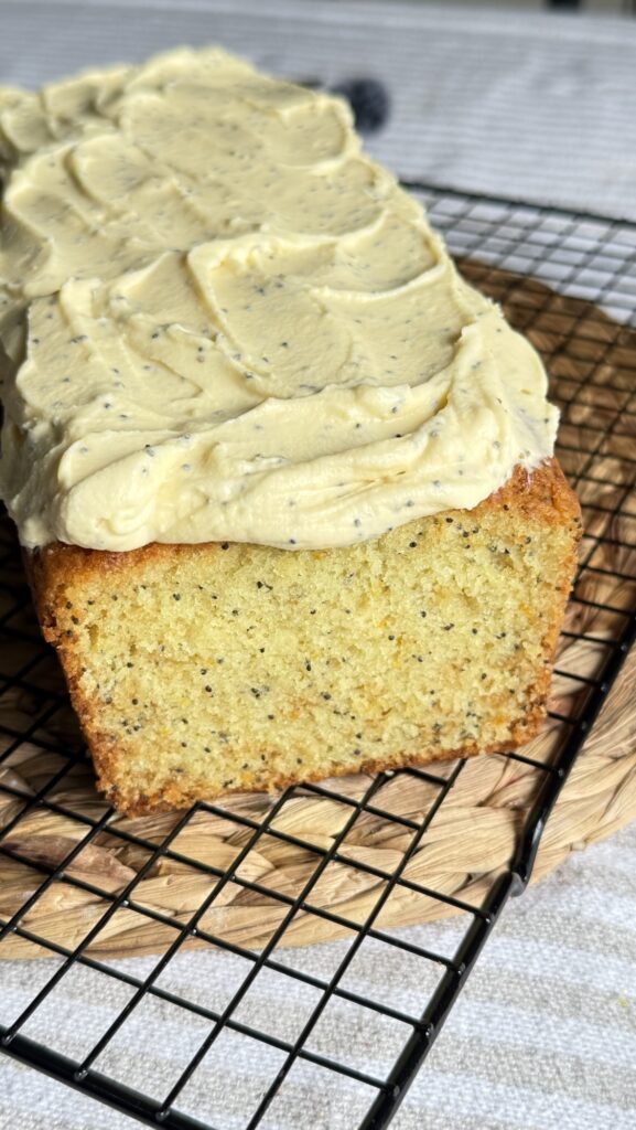 Orange Poppy Seed Loaf with Cream Cheese Frosting orange poppy seed