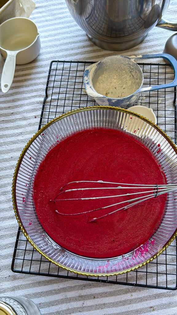 Red Velvet Loaf Recipe: Soft, Moist and Not Too Sweet wet ingredients